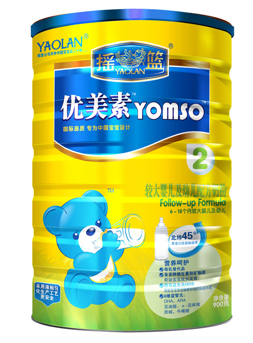 优美素较大婴儿及幼儿配方奶粉2段